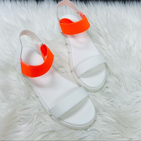 White orange strap sandal - Picture 5 of 10